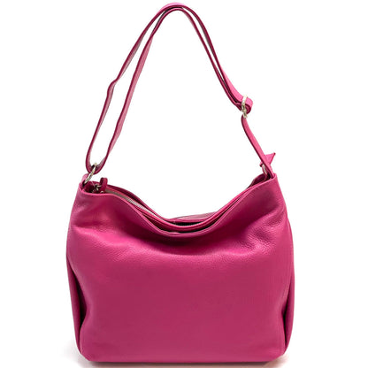 Nerina Leather Hobo Bag - Made In Italy