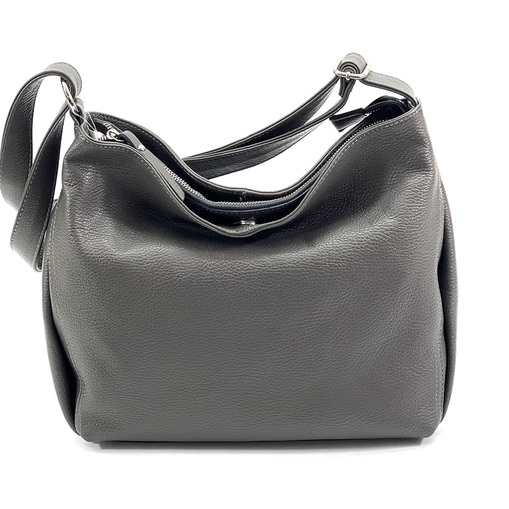 Nerina Leather Hobo Bag - Made In Italy