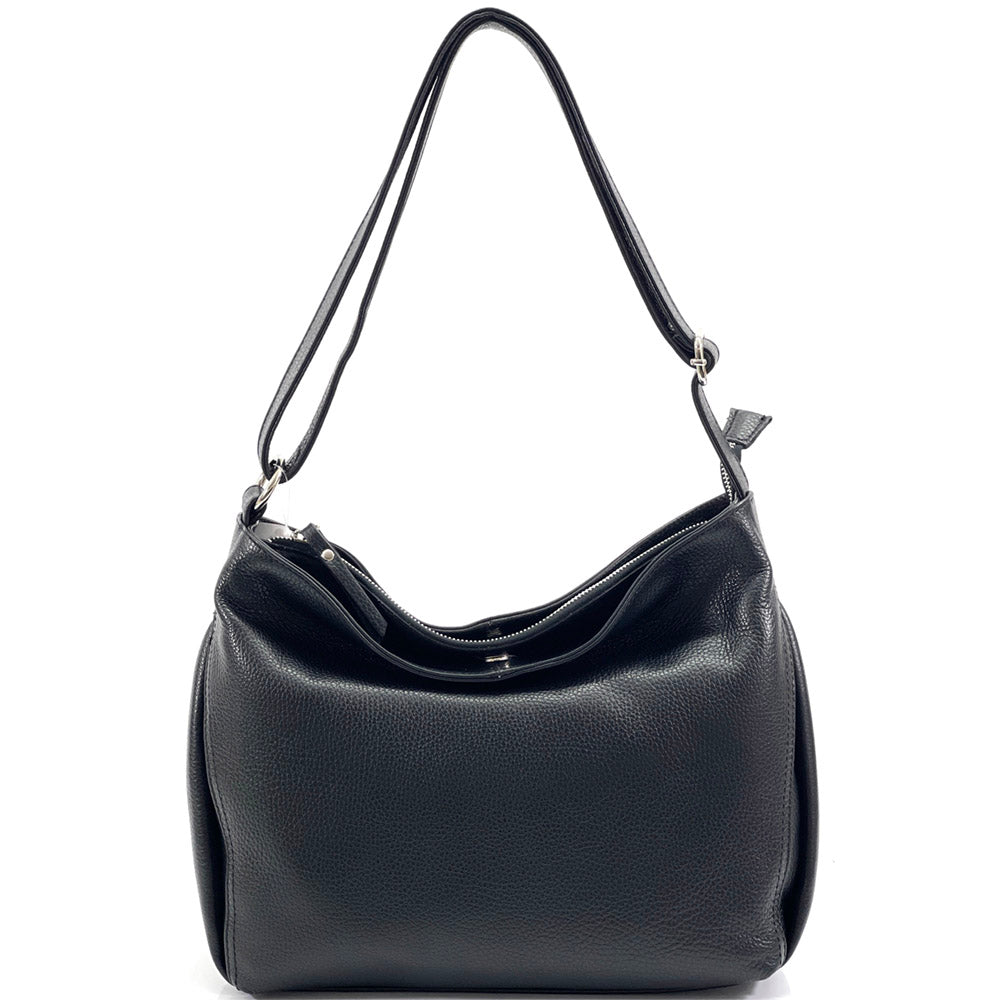 Nerina Leather Hobo Bag - Made In Italy