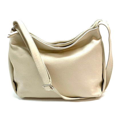 Nerina Leather Hobo Bag - Made In Italy