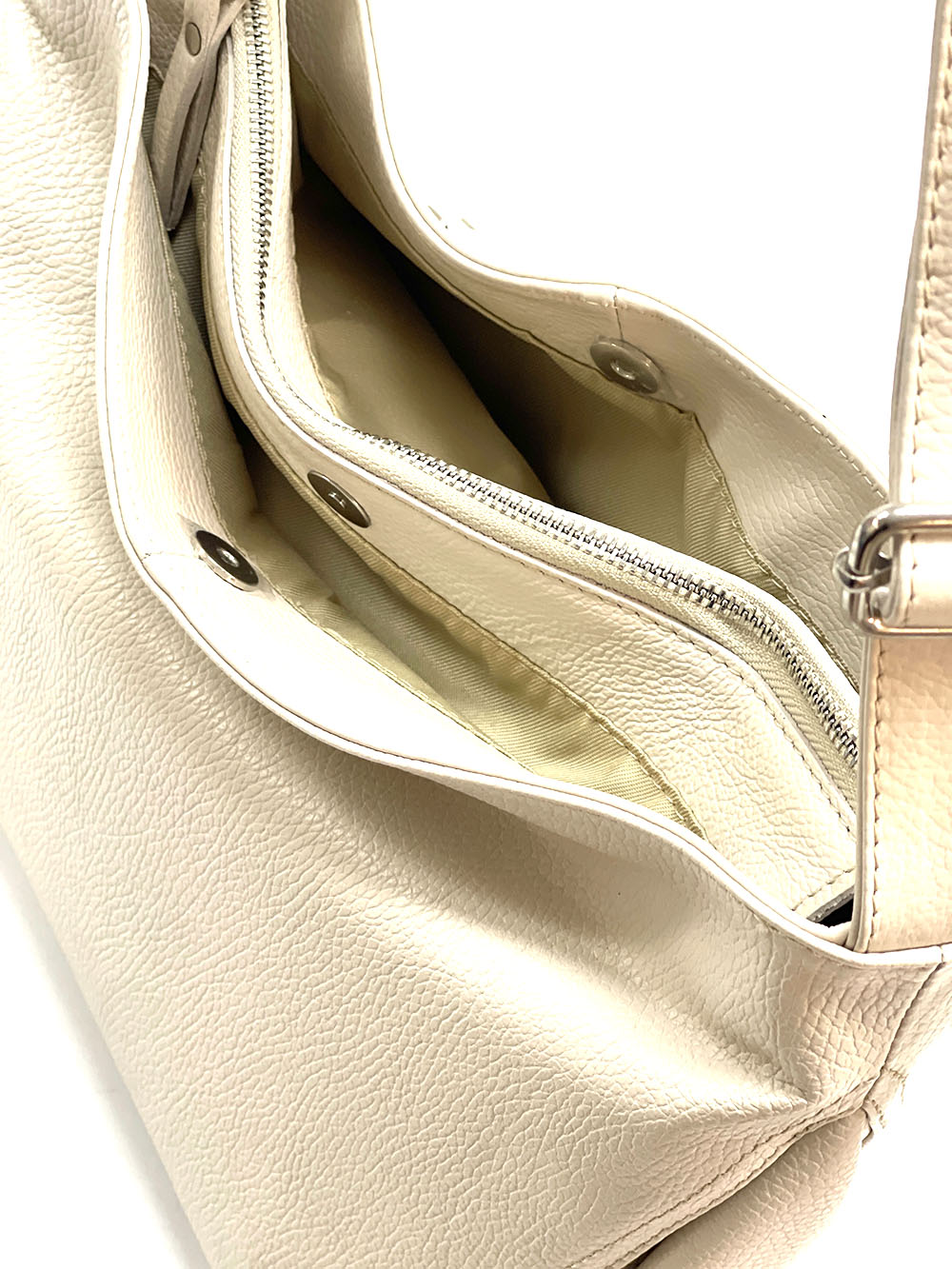 Nerina Leather Hobo Bag - Made In Italy