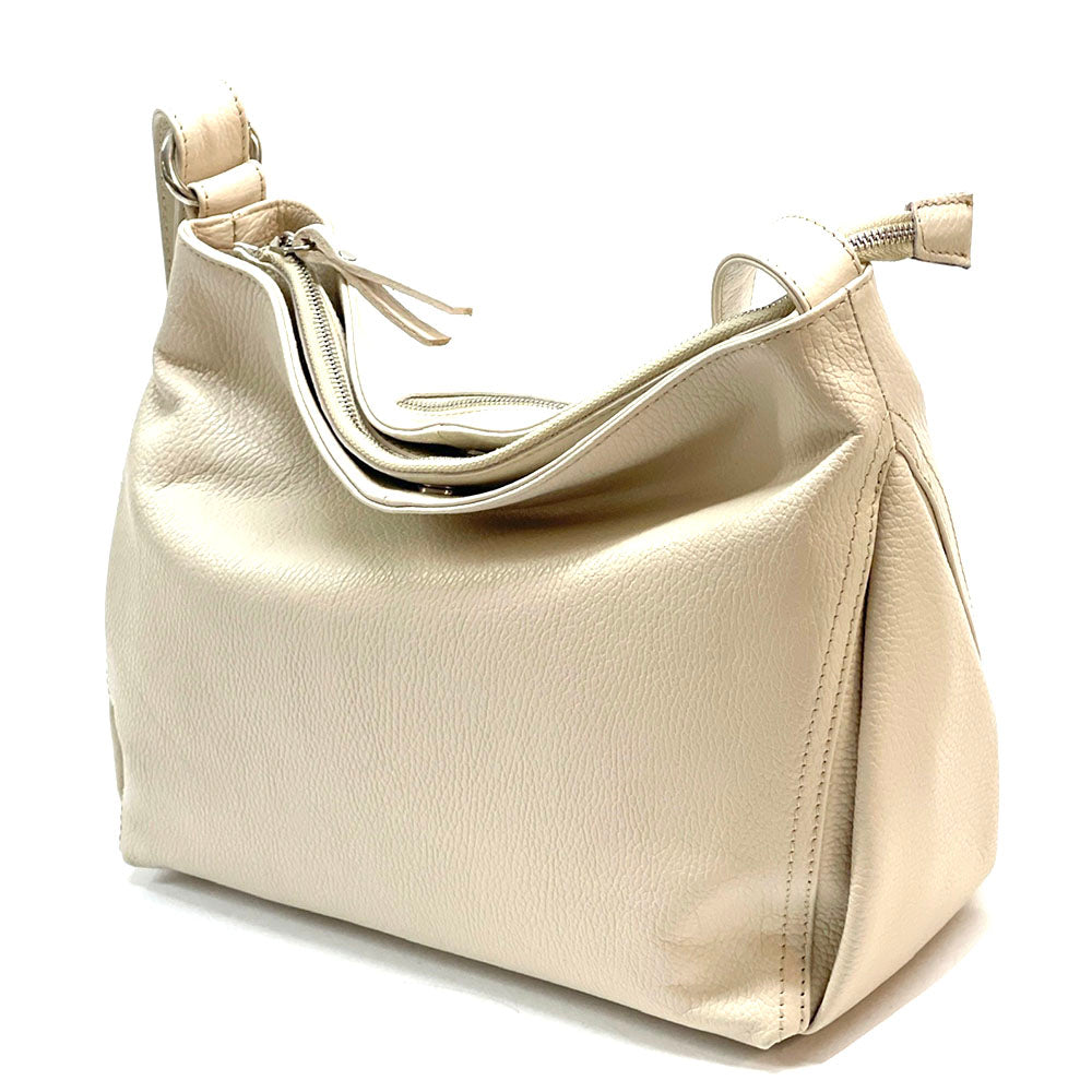 Nerina Leather Hobo Bag - Made In Italy