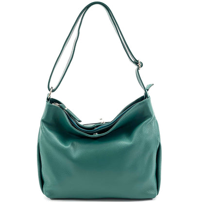 Nerina Leather Hobo Bag - Made In Italy