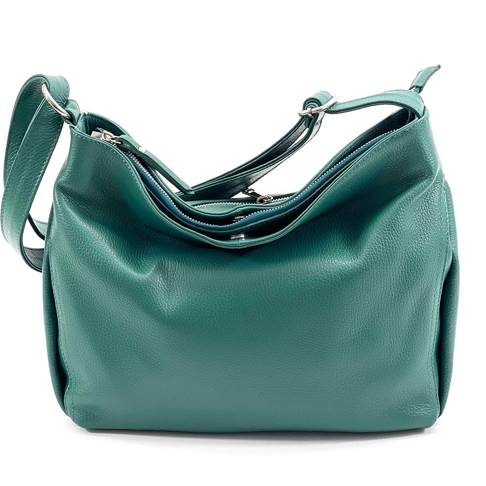 Nerina Leather Hobo Bag - Made In Italy