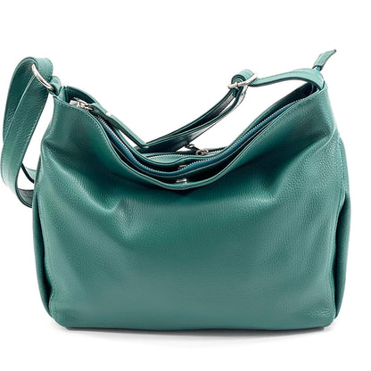 Nerina Leather Hobo Bag - Made In Italy