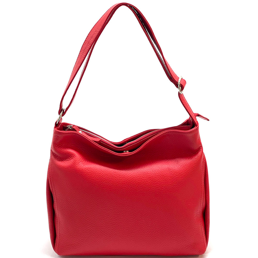 Nerina Leather Hobo Bag - Made In Italy