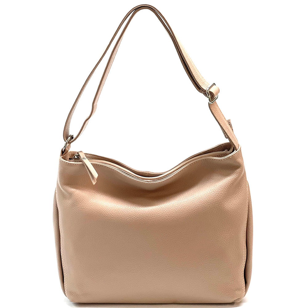 Nerina Leather Hobo Bag - Made In Italy