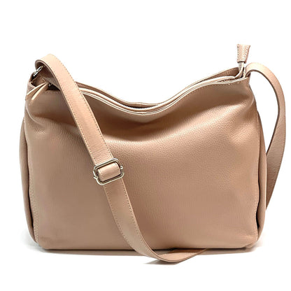 Nerina Leather Hobo Bag - Made In Italy