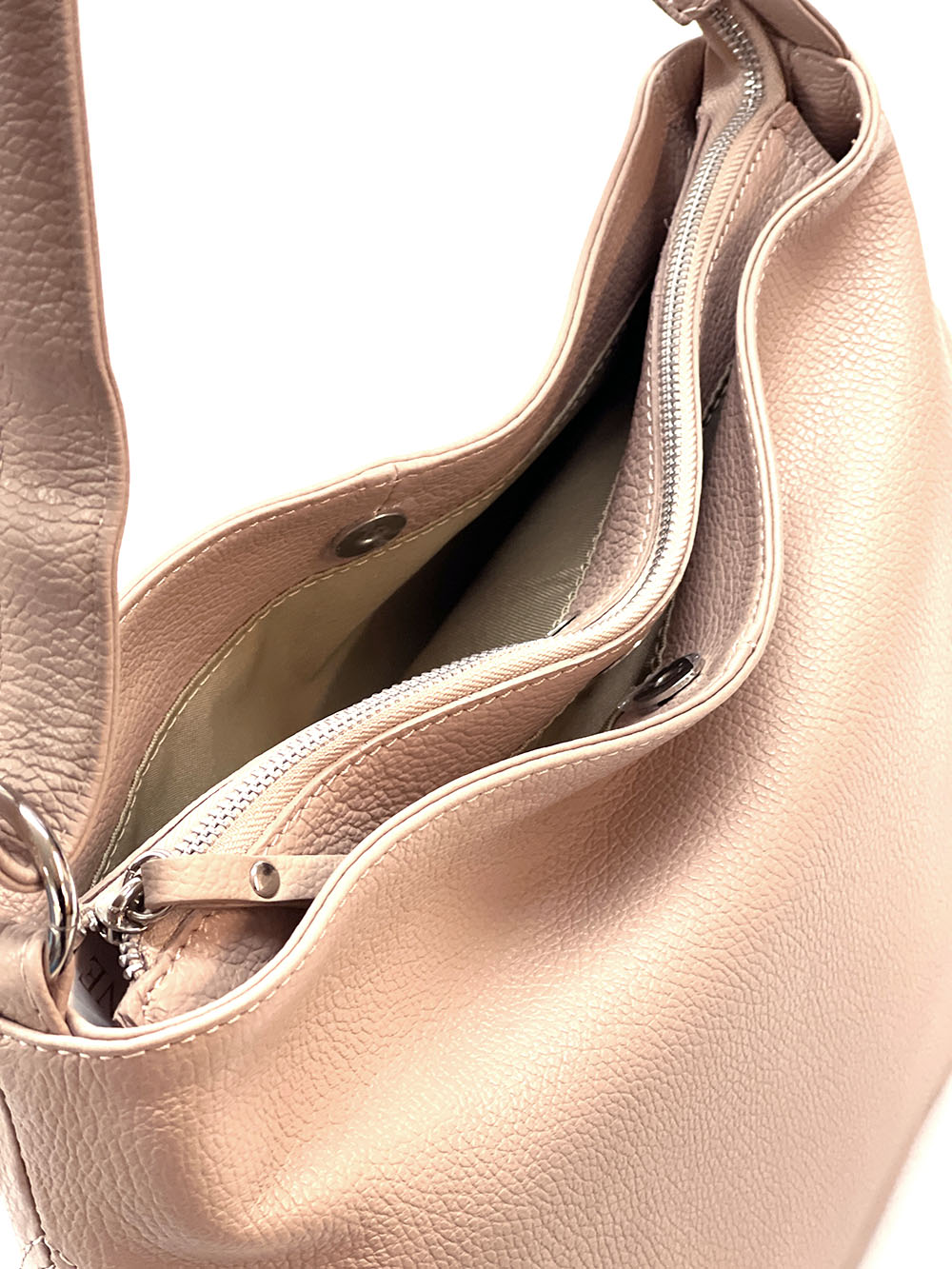 Nerina Leather Hobo Bag - Made In Italy