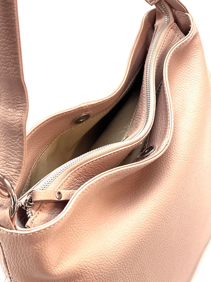 Nerina Leather Hobo Bag - Made In Italy