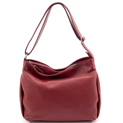 Nerina Leather Hobo Bag - Made In Italy