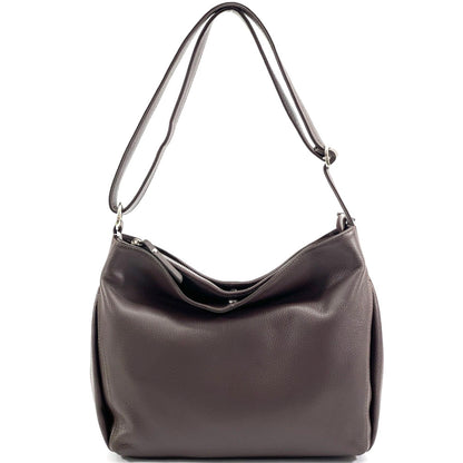 Nerina Leather Hobo Bag - Made In Italy