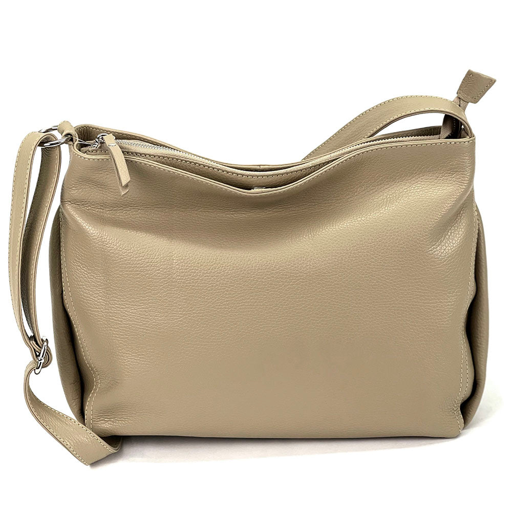 Nerina Leather Hobo Bag - Made In Italy