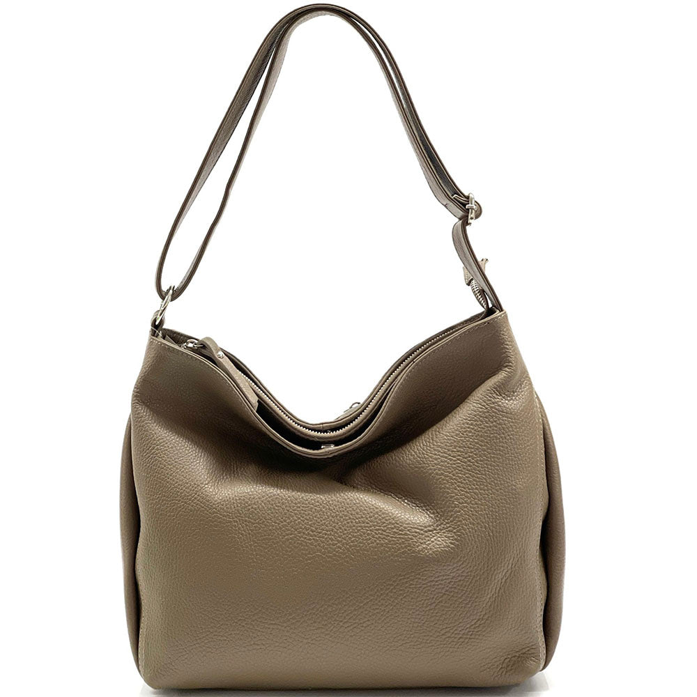 Nerina Leather Hobo Bag - Made In Italy