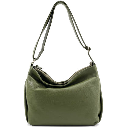 Nerina Leather Hobo Bag - Made In Italy