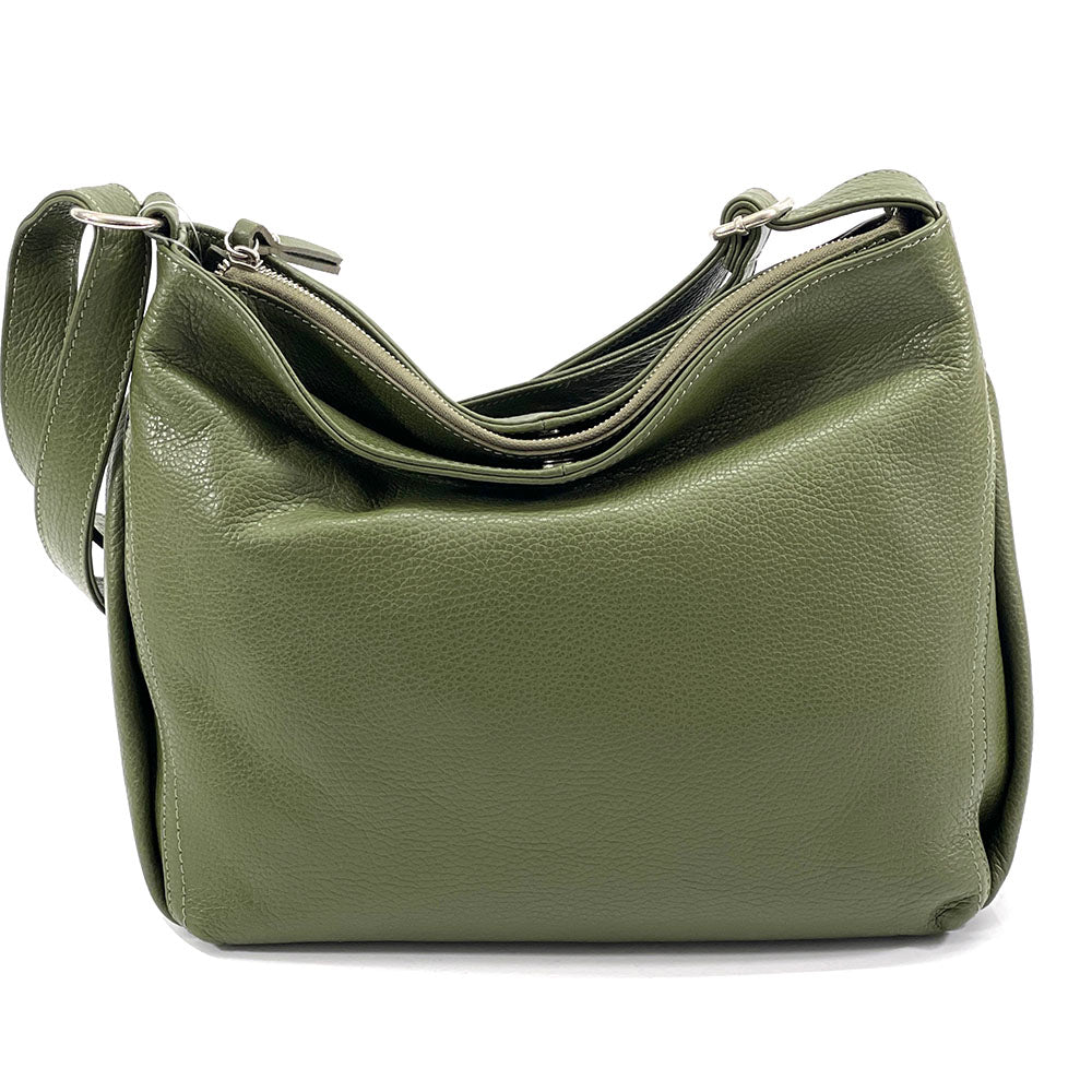 Nerina Leather Hobo Bag - Made In Italy