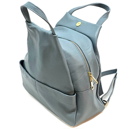Elva Leather Backpack - Made In Italy