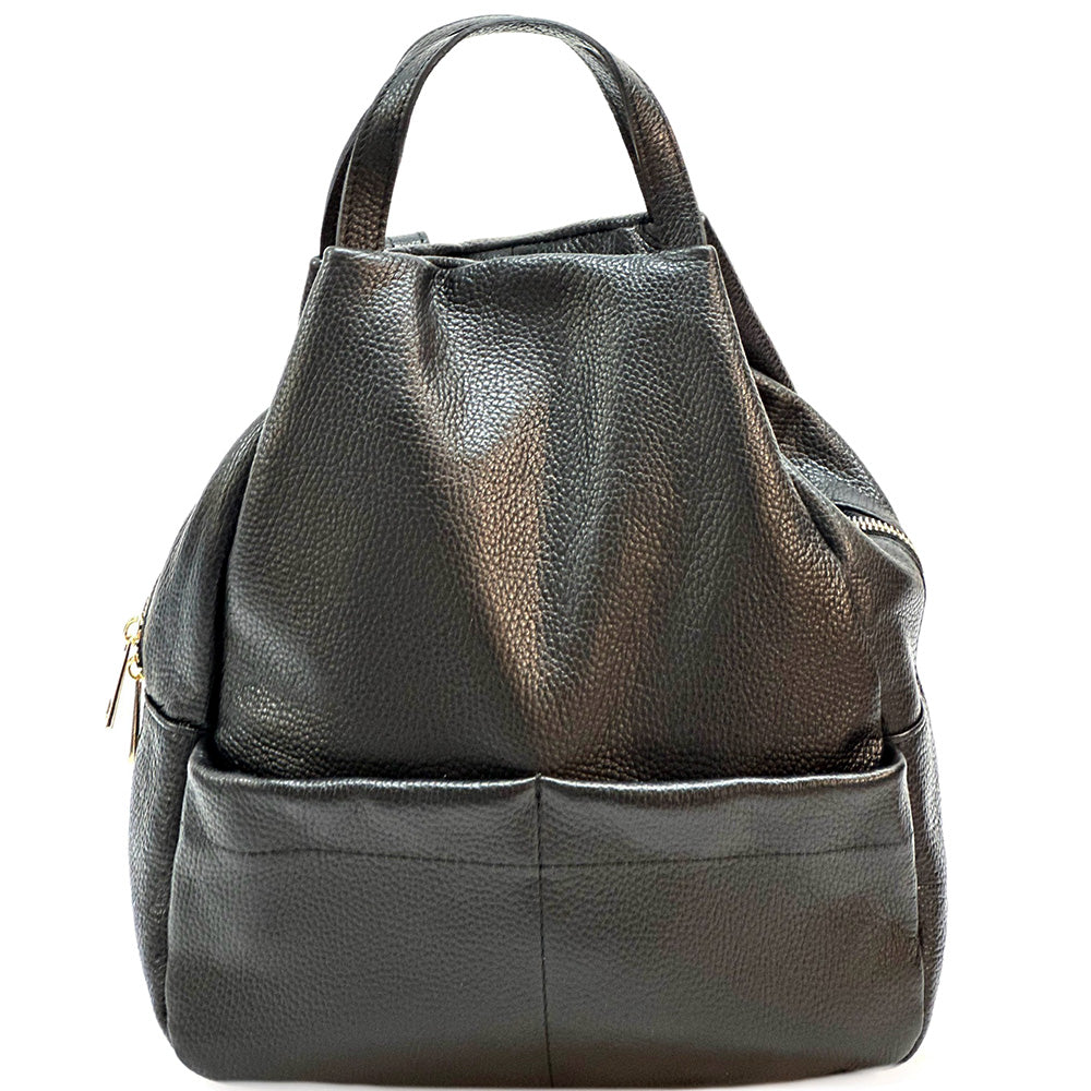 Elva Leather Backpack - Made In Italy
