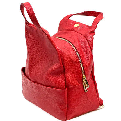 Elva Leather Backpack - Made In Italy