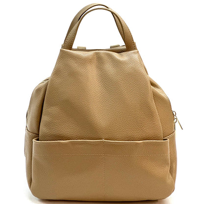 Elva Leather Backpack - Made In Italy