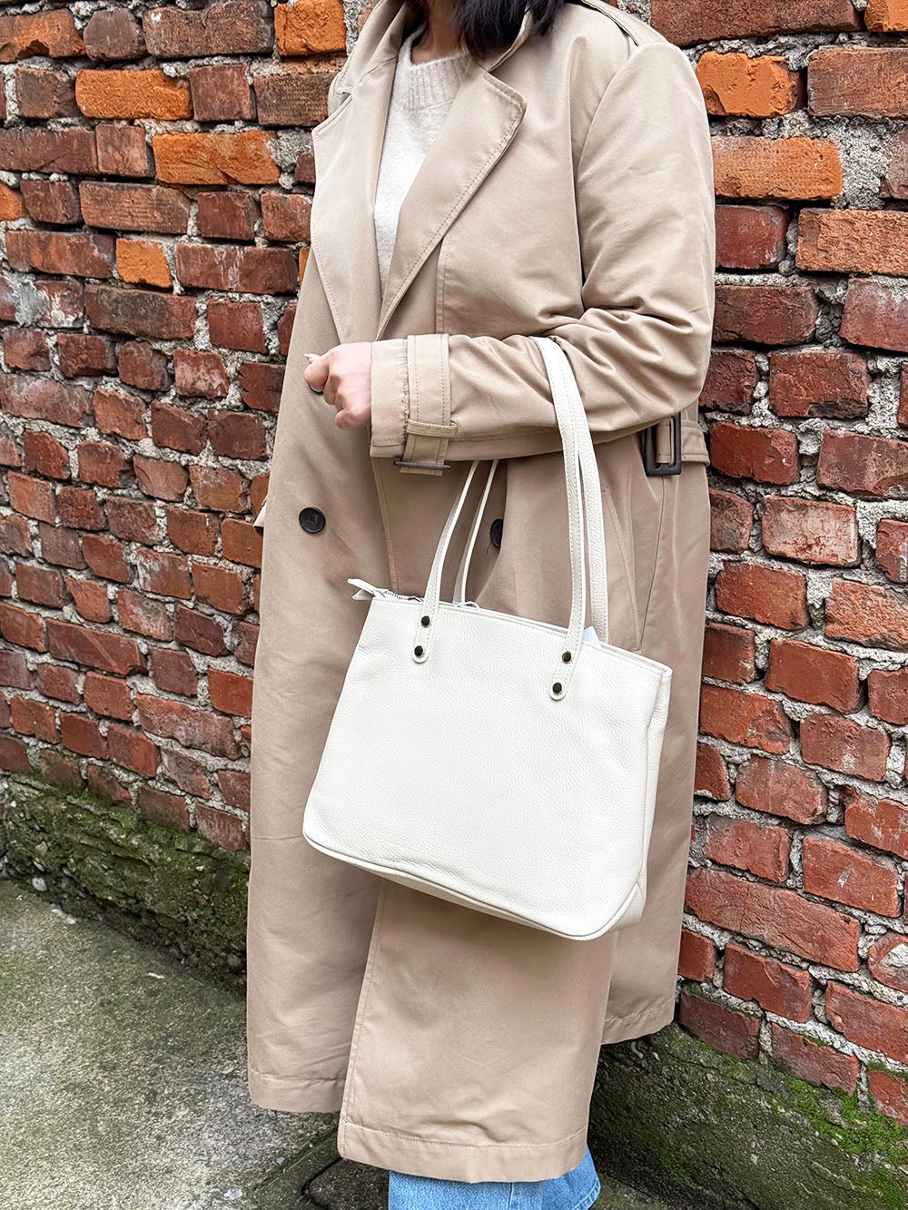 Filomena Leather Shoulder Bag - Made In Italy