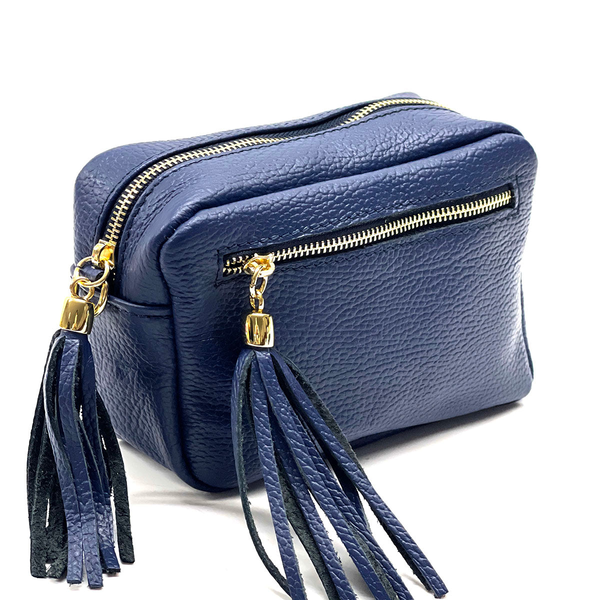 Solea Italian Leather Tassel Clutch &amp; Crossbody Bag - Made In Italy