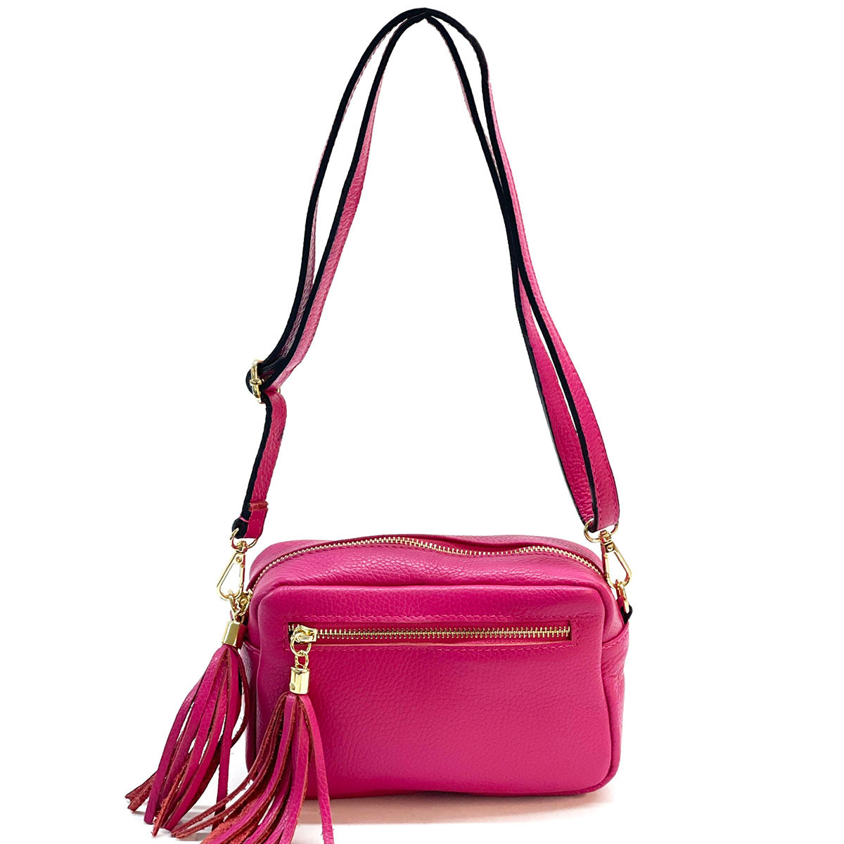 Solea Italian Leather Tassel Clutch &amp; Crossbody Bag - Made In Italy