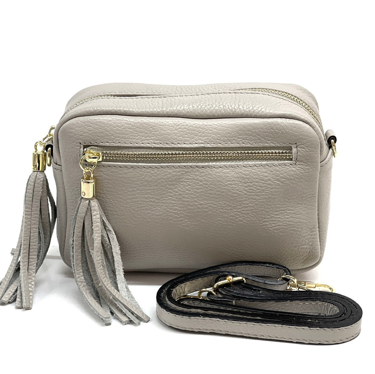Solea Italian Leather Tassel Clutch &amp; Crossbody Bag - Made In Italy