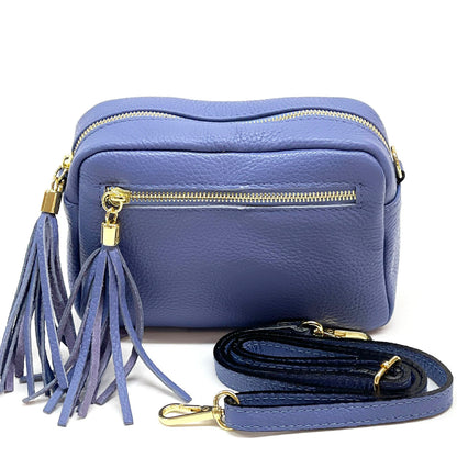Solea Italian Leather Tassel Clutch &amp; Crossbody Bag - Made In Italy