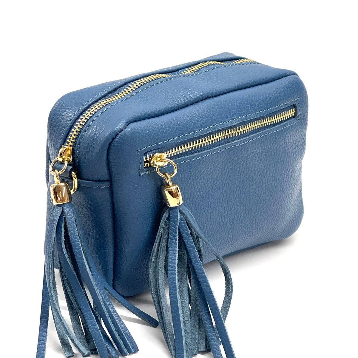 Solea Italian Leather Tassel Clutch &amp; Crossbody Bag - Made In Italy