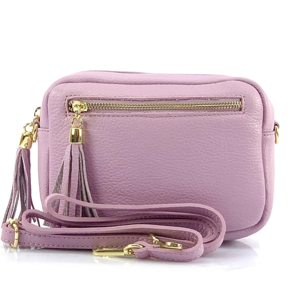 Solea Italian Leather Tassel Clutch &amp; Crossbody Bag - Made In Italy