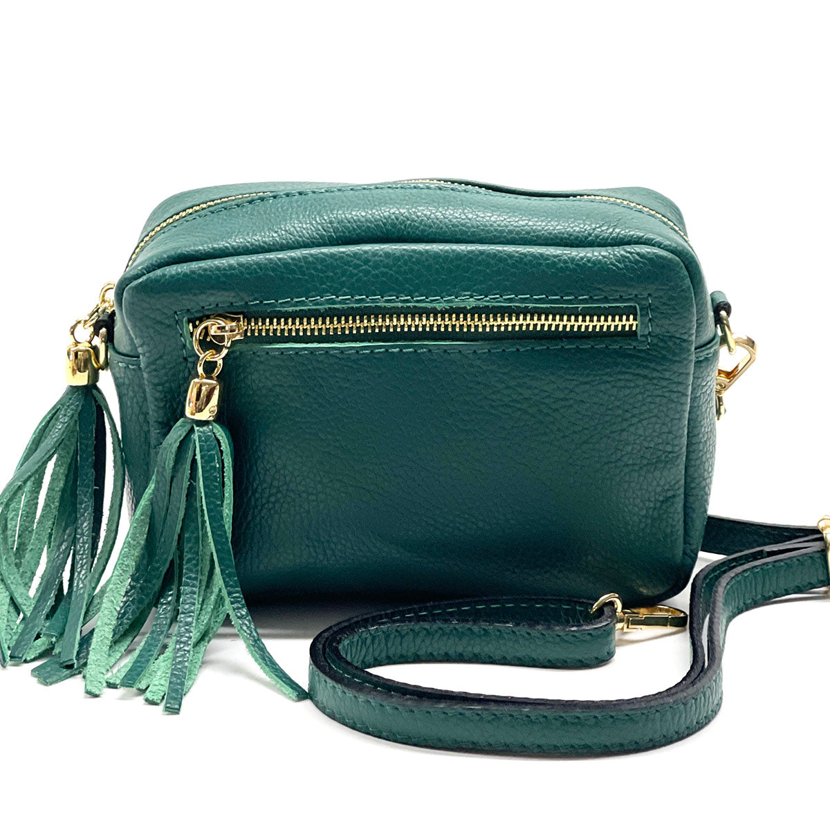 Solea Italian Leather Tassel Clutch &amp; Crossbody Bag - Made In Italy