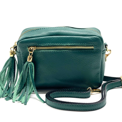 Solea Italian Leather Tassel Clutch &amp; Crossbody Bag - Made In Italy