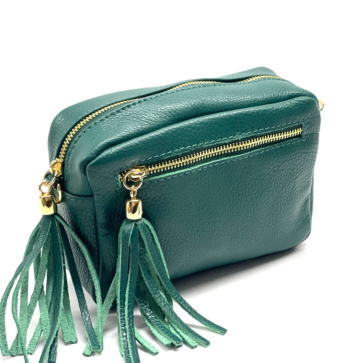 Solea Italian Leather Tassel Clutch &amp; Crossbody Bag - Made In Italy