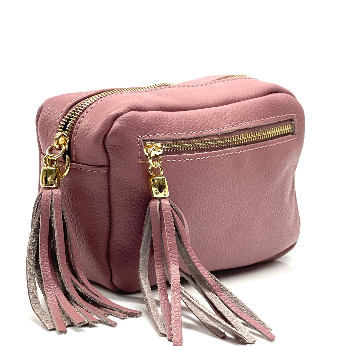 Solea Italian Leather Tassel Clutch &amp; Crossbody Bag - Made In Italy