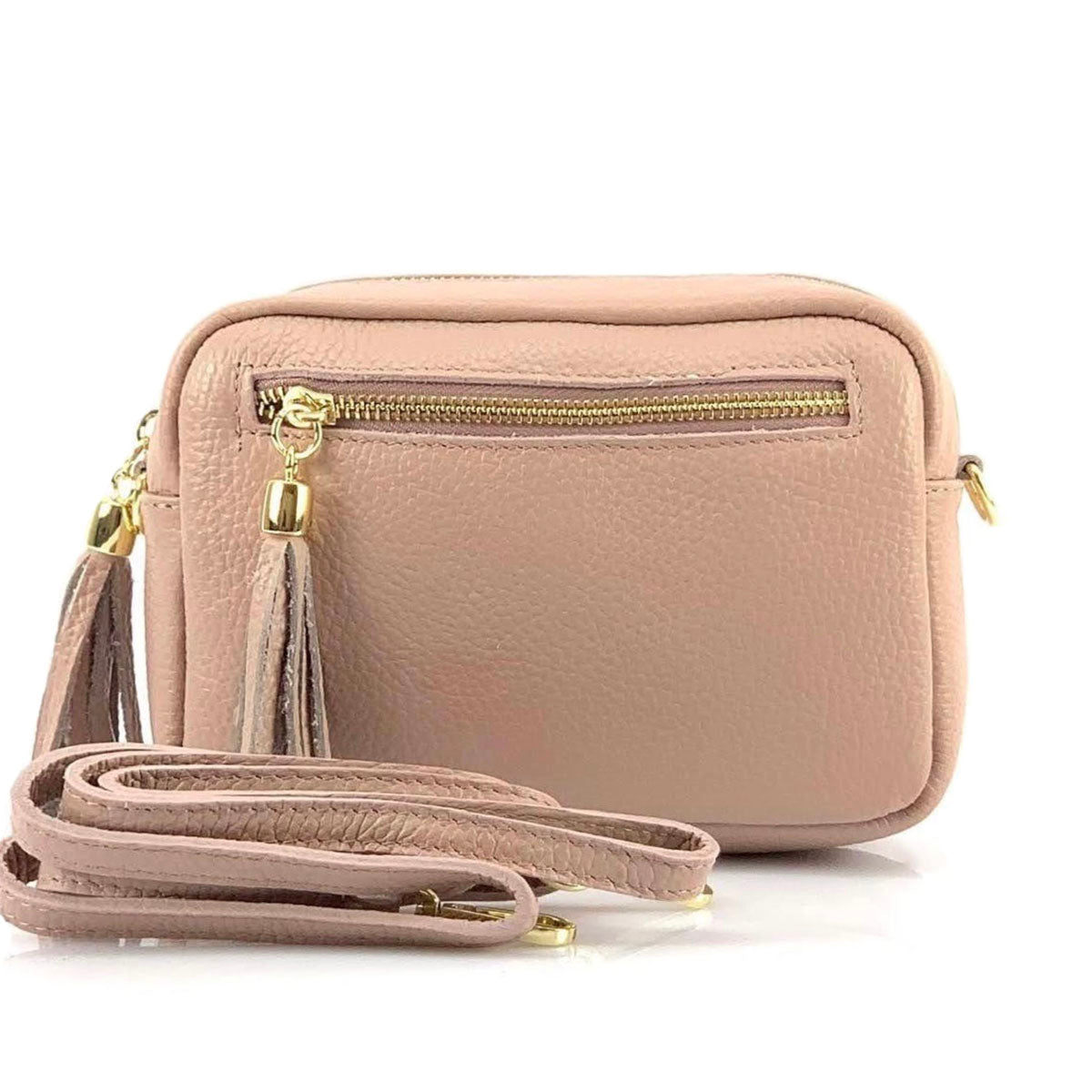 Solea Italian Leather Tassel Clutch &amp; Crossbody Bag - Made In Italy