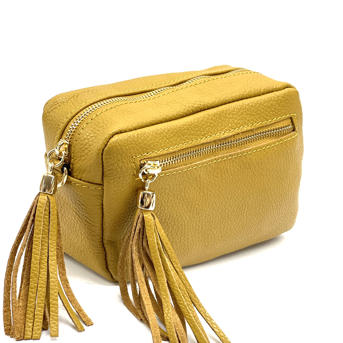 Solea Italian Leather Tassel Clutch &amp; Crossbody Bag - Made In Italy