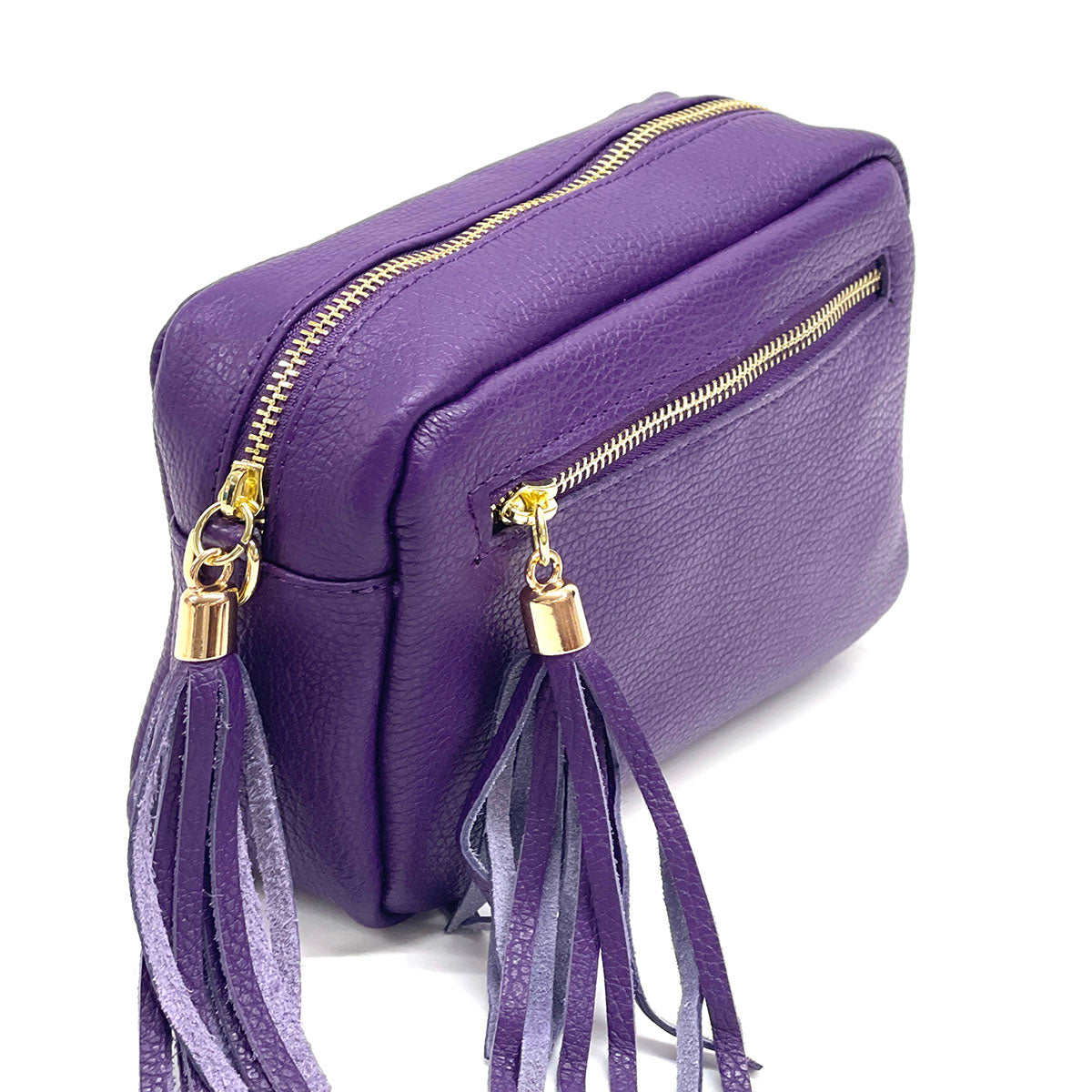 Solea Italian Leather Tassel Clutch &amp; Crossbody Bag - Made In Italy