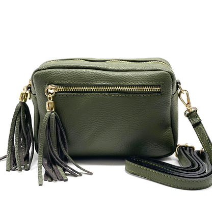 Solea Italian Leather Tassel Clutch &amp; Crossbody Bag - Made In Italy