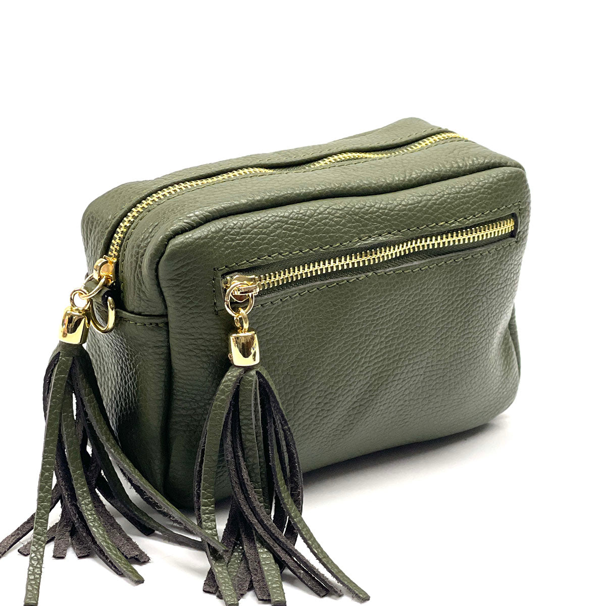 Solea Italian Leather Tassel Clutch &amp; Crossbody Bag - Made In Italy