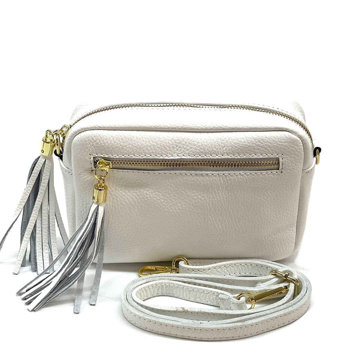 Solea Italian Leather Tassel Clutch &amp; Crossbody Bag - Made In Italy