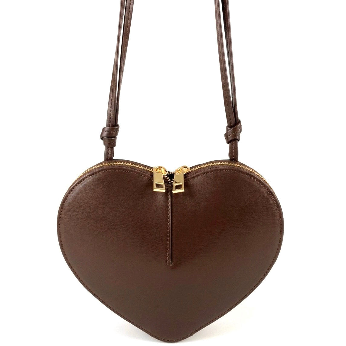 Cuoretta Mini Heart-Shaped Leather Crossbody Bag - Made In Italy
