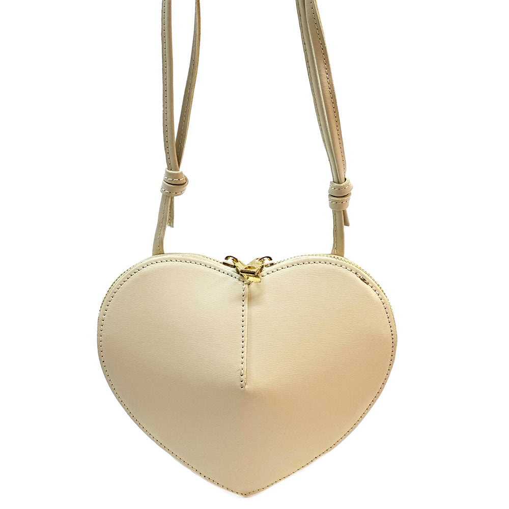 Cuoretta Mini Heart-Shaped Leather Crossbody Bag - Made In Italy