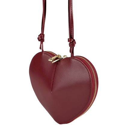 Cuoretta Mini Heart-Shaped Leather Crossbody Bag - Made In Italy