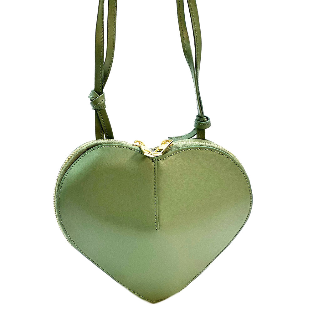 Cuoretta Mini Heart-Shaped Leather Crossbody Bag - Made In Italy