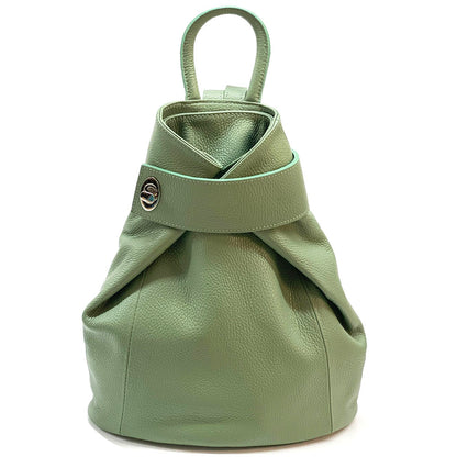 Springs Italian Leather Convertible Backpack - Made In Italy