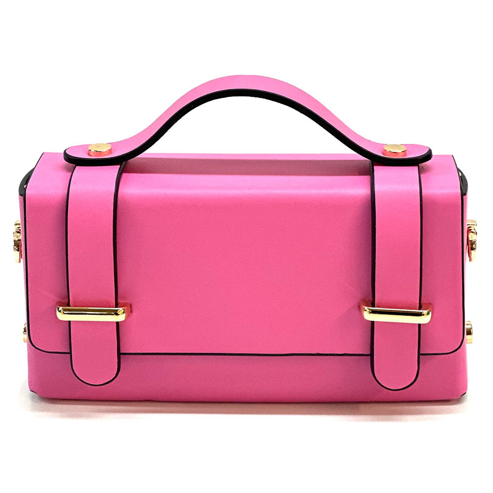 Bruna Mini Structured Leather Handbag - Made In Italy