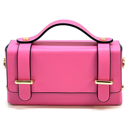 Bruna Mini Structured Leather Handbag - Made In Italy