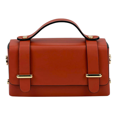 Bruna Mini Structured Leather Handbag - Made In Italy