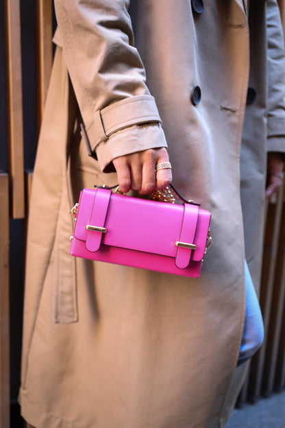 Bruna Mini Structured Leather Handbag - Made In Italy